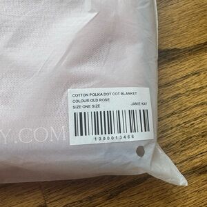 Jamie Kay Old Rose Polka Dot Blanket